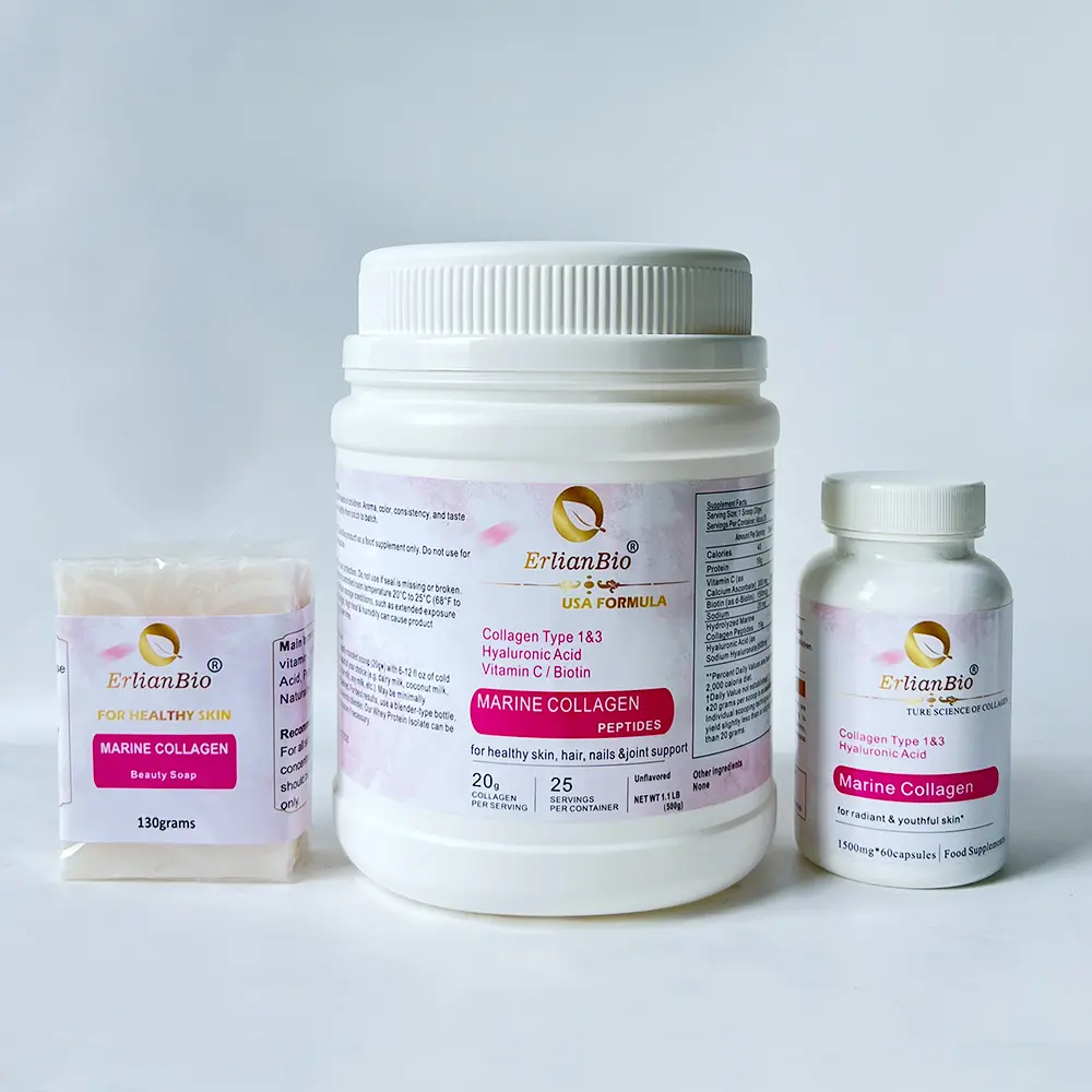 OEM/ODM Best Selling Peixe Colágeno Peptídeo Suplemento Colágeno cápsula Vitamina C Advanced Skin Brightening Colágeno Gummie