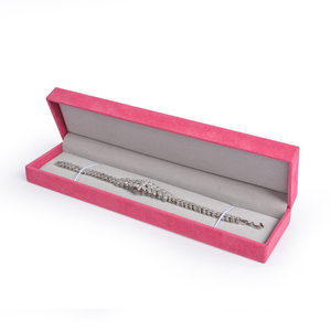 Custom Wholesale Luxury Velvet <b>Earring</b> Bracelet Necklace Ring Pink <b>Gift</b> Jewelry <b>Box</b> With Logo - Product Image 5