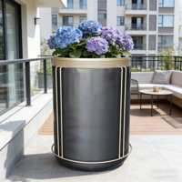 Jardinière sur pied personnalisée, grande taille, classique, minimaliste, simple, écologique, durable, en métal thermolaqué pour la maison et le jardin