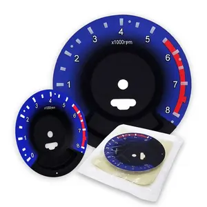 OEM Odm um esquema preto integrado mostrador do painel do carro rostos tacômetro universal velocímetro pedal do painel