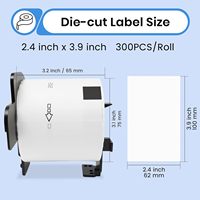 Étiquettes d'expédition compatibles Brother DK-11202/DK-1202 (2,4x3,9 po) – Étiquettes d'adresse rectangulaires prédécoupées en papier polyvalent pour QL