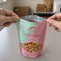 Sachet Doypack Personnalisé Mat Imprimé Qualité Alimentaire Refermable avec Fenêtre pour Arachides, Noix et Snacks – Pochette Autoportante – Vente Directe Usine