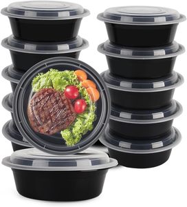 16oz 24oz 32oz <b>Microwaveable</b> Plastic Round PP Disposable Food Containers Leak-Proof <b>Lid</b> Lunch <b>Bowls</b> Disposable Food Container - Product Image 1