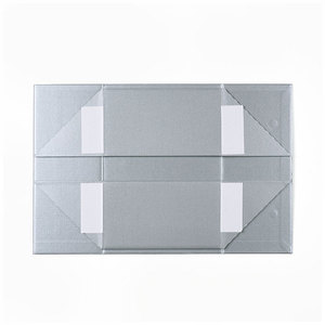 <span class=keywords><strong>En</strong></span> stock, prêt à être expédié, 2 boîtes cadeaux pliables de luxe <span class=keywords><strong>en</strong></span> argent perlé avec nœud <span class=keywords><strong>en</strong></span> ruban - Product Image 4