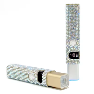 Lámpara UV de Uñas Portátil Recargable con Incrustaciones de Diamantes de Lujo, Secador de Uñas LED con Pantalla Digital para Curado de Pegamento de Uñas - Product Image 1