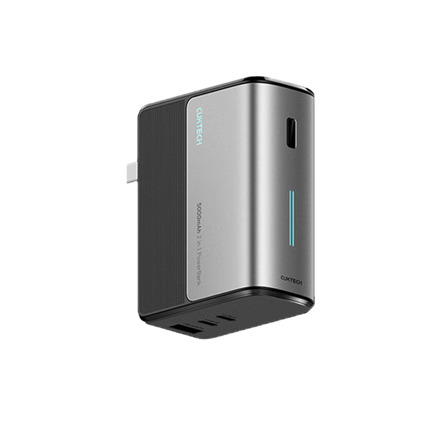 CUKTECH 2 in 1 Power Bank 5000 67W Portable Charger Foldable AC Plug 22W Max Battery Output for Laptop