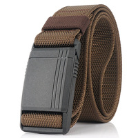 Ceinture en tissu tissé pour homme sur mesure, boucle magnétique en plastique, dégagement rapide, ceinture tactique en nylon extensible