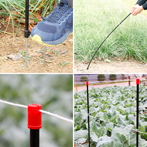 Poste de Fibra de Vidrio Resistente para Construir Cercas Eléctricas Temporales, Poste de Plástico Temporal para Protección de Patio, Jardín, Huerto y Granja - Product Image 5