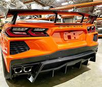 Nouveau diffuseur arrière en fibre de carbone sèche de haute qualité, ajustement parfait, installation facile pour Corvette C8, style AD, lèvre de pare-chocs