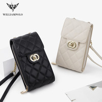 Dames Mini Me Senge Ketting Mobiele Telefoon Tas Modieuze Lederen Kleine Clutch Schoudertas Voor Dames
