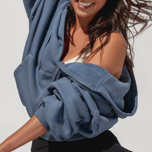 Felpe da donna <span class=keywords><strong>con</strong></span> cappuccio carine felpe autunnali per ragazze adolescenti felpe oversize Casual <span class=keywords><strong>con</strong></span> coulisse abbigliamento <span class=keywords><strong>con</strong></span> Zip e cappuccio Y2K <span class=keywords><strong>con</strong></span> tasca - Product Image 3