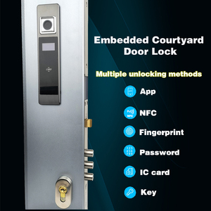 Villa de cour extérieure entrée automatique sans clé intégrée <span class=keywords><strong>serrure</strong></span> de porte intelligente <span class=keywords><strong>serrure</strong></span> d'empreinte digitale - Product Image 2