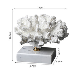 Sculpture créative en résine de <span class=keywords><strong>corail</strong></span> <span class=keywords><strong>blanc</strong></span>, ornement de bureau, décoration de table pour la maison, le salon, le bureau, l'hôtel, Art Déco - Product Image 5