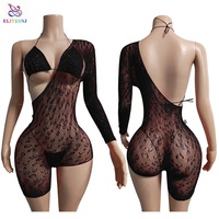 ELITES Vente en gros Prêt à expédier Ensemble de 3 pièces en strass de haute qualité Vêtements de danse exotiques