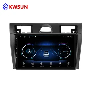 音声制御Android11サブウーファーforFord Fiesta Mk VI 5 Mk5 2002-2008 colling fan split screen WIFI GPS DSPBT Stereo