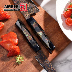 سكين مطبخ حادة بمقبض حلاقة من المصنع مباشرة VG10 سكين طاه صلب دمشقي سكين مطبخ بمقبض راتينج - Product Image 6