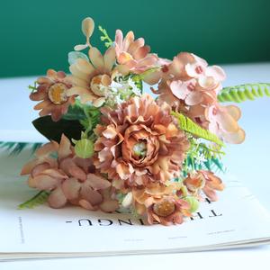 ดอกเบญจมาศเทียม6สี,พุ่มหลุมฝังศพสำหรับตกแต่งบ้านงานแต่งงาน - Product Image 3