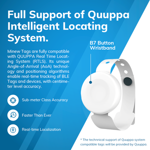 Dispositivos IoT OEM programables, pulsera con baliza BLE programable, pulsera Eddystone iBeacon BLE para el cuidado de la salud - Product Image 3