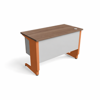 Bureau de bureau moderne en acier avec 2 tiroirs suspendus, structure modulaire en fer, construction métallique durable, écologique, réglable pour la maison et l'école