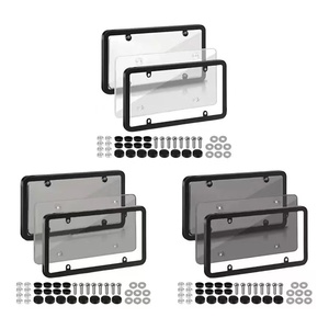 Cubierta Protectora de Plástico Transparente para Placa de Matrícula de Coche, Soporte para Placa de Matrícula - Product Image 1