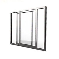 Puertas y Ventanas Corredizas de Aluminio para Sala de Estar, Puertas y Ventanas Horizontales de Aluminio con Doble Acristalamiento, Personalizables