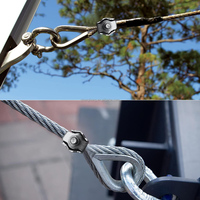 Colliers de serrage pour câble simple en acier inoxydable AISI316 AISI304, pince simple pour câble métallique 28mm, collier de serrage 1 poteau pour câble métallique