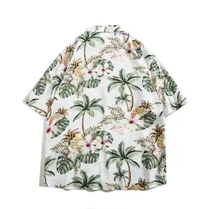 新着ファッションフォワードココナッツツリープリントメンズ高品質メンズアニメTシャツ半袖