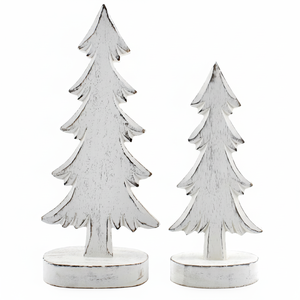 Charme rustique en bois meilleur arbre de Noël fini blanc pour le décor de maison de vacances écologique festif idéal célébration de Noël - Product Image 1