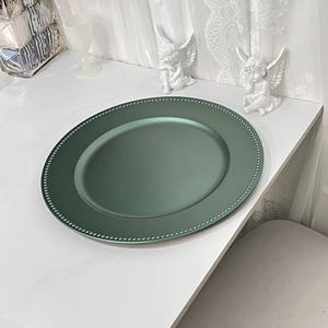 Assiette à fruits irrégulière de luxe <span class=keywords><strong>vert</strong></span> brillant rétro haut de gamme pour banquet de mariage, tendance 2022 - Product Image 2