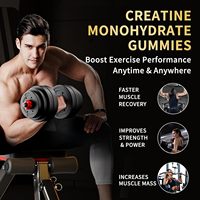 Gummies de créatine monohydrate 5000 mg – Soutien à la croissance musculaire et à la récupération – Améliore la force et les performances