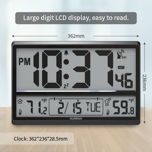 (Solo EE. UU.) Jumbo Luxury RC Atomic Reloj de pared digital para temperatura interior/exterior Características Alarma Decoración del hogar Exclusivo - Product Image 2