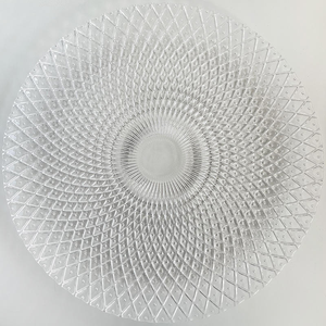 Platos de Cristal Transparente para Alquiler con Patrón Exquisito, Vajilla de Alta Gama para Decoración de Bodas al Aire Libre, Venta al por Mayor - Product Image 4
