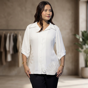 <b>Women</b> Elegant Button Down <b>Shirt</b> Comfortable Casual Formal <b>Long</b> Sleeve Top Buy Direct From Supplier - Product Image 3
