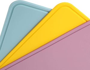 Planche à découper en silicone carrée, durable, antidérapante, pliable, écologique, 30,1x22 cm, multicolores, ustensiles de cuisine - Product Image 3