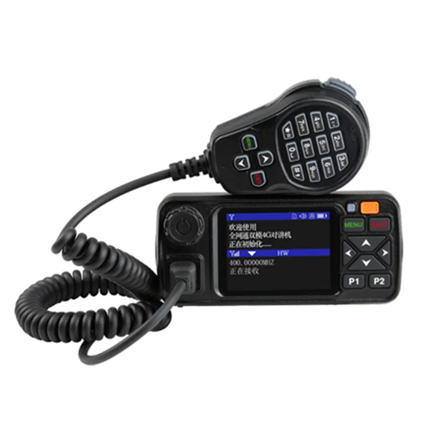 4G POC Rádio Móvel Recente M1 10W Analógico com POC Dual Mode Dual SIM Card com GPS PTT Sobre Celular Sem Limite