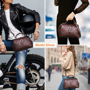 2025 première couche en cuir de vachette à double usage sac à bandoulière pour femmes grande capacité sac à main en cuir pour femmes avec charnière en fer - Product Image 4