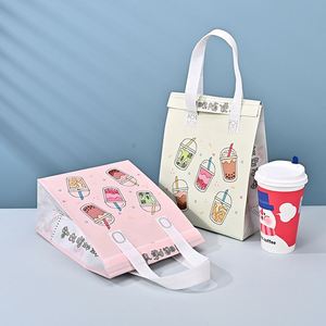 Sac isotherme non tissé personnalisé avec logo OEM, sac à lunch isotherme à emporter, sac thermique isolant pour aliments, bon prix, jetable - Product Image 3