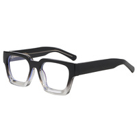 Monture de lunettes Tortoise Spectacle, large et épaisse, bloquant la lumière bleue, unisexe, verres PC anti-lumière bleue