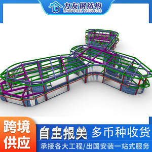 Centre touristique en structure métallique assemblée, immeuble de bureaux multi-étages en structure métallique, approvisionnement direct transfrontalier Nouvelle-Zélande - Product Image 3