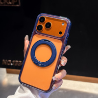 Casing HP Kristal Bening Grosir dengan Stand Putar 360 Derajat, Cincin Magnet, dan Pengisian Daya Nirkabel untuk iPhone 15 16 17 18p 18pm