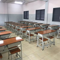 Haute qualité université étude école bureau et chaise ensemble classe étudiants école chaises et Tables métal moderne 360*150mm