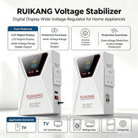 Stabilisateur de tension automatique mural avec écran LCD, régulateur de tension à double sortie 220V 110V pour le marché africain