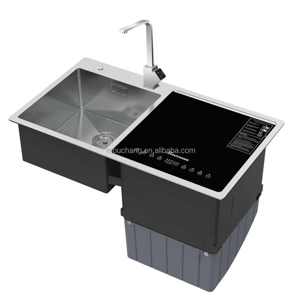 DW-V2D-9152 Smart Double Sink Dishwashing Machine Stainless Steel 2 in 1 in Sink Dishwasher