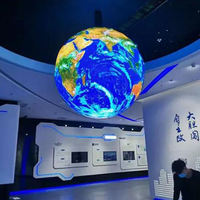 Module magnétique P2 à faible consommation d'énergie, sphère LED intérieure de 1,5 m de diamètre pour salle d'exposition d'entreprise