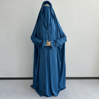 Jilbab One Piece Cape Nida Papillon avec Bouton à Cordon pour la Prière, Modeste, Style Saoudien, pour l'Aïd, pour Femmes Musulmanes, Vente en Gros Islamique