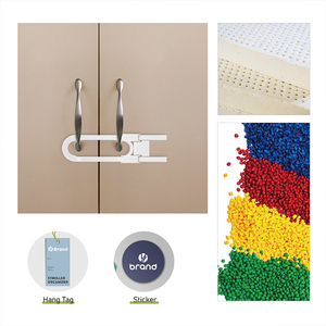 2 pièces <span class=keywords><strong>bloc</strong></span> de <span class=keywords><strong>porte</strong></span> pour placard, serrures coulissantes réglables en forme de U pour bébé, serrure d'armoire de sécurité pour bébé - Product Image 3
