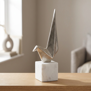 Sculpture métallique abstraite, décoration artistique de table, design contemporain, forme irrégulière, faite à la main pour le salon - Product Image 6