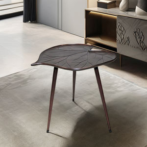 Mesa auxiliar de aluminio ligera y moderna, acabado pulido, duradera, decorativa para interiores y exteriores, comedor, sala de estar, hogar, cocina, uso - Product Image 2