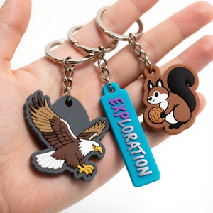 Custom PVC Carabiner <b>Keychains</b> Promotional Soft Eco-friendly 3D Shape Embossing Printing Bulk Corporate Gifts Events - Product Image 1