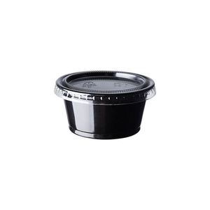 Gobelet à condiments noir avec couvercle en PP/PET de qualité alimentaire, 3.25oz, 4oz, 5.5oz, pour vente à emporter, meilleures ventes - Product Image 3